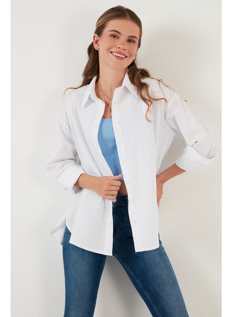 Lela Oversize 100% Cotton Shirt Women's Shirt CF21S163867 - Image 1